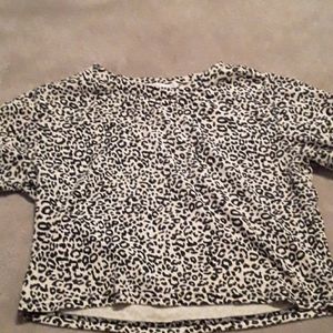 Cheetah Print Crop Tee